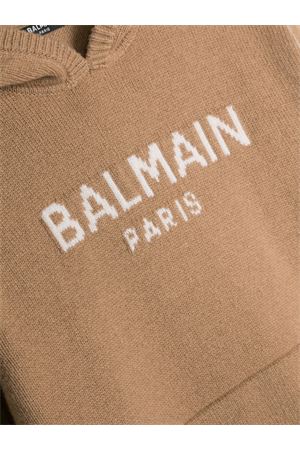 brown wool jumper BALMAIN PARIS KIDS | BT9P80W0023116